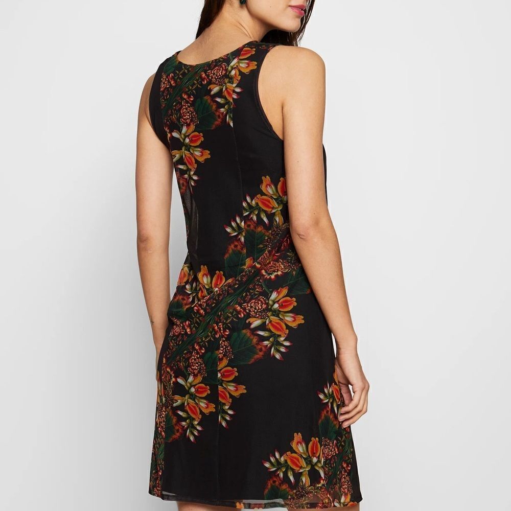 🔥DESIGUAL women’s dress vest_Papillon SZ S New stretch